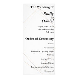 Minimalist Wedding Program – Simple & Elegant Reclamekaart