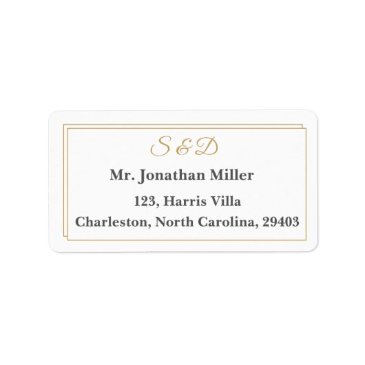 Minimalist Wedding Return Address Label (Voorkant)