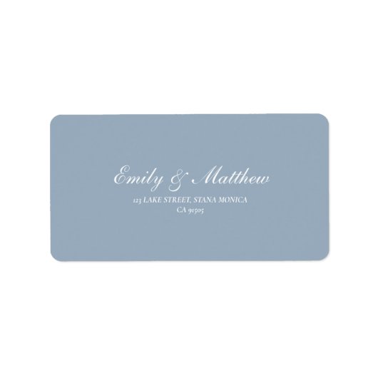 Minimalist Wedding Return Address Labels (Voorkant)