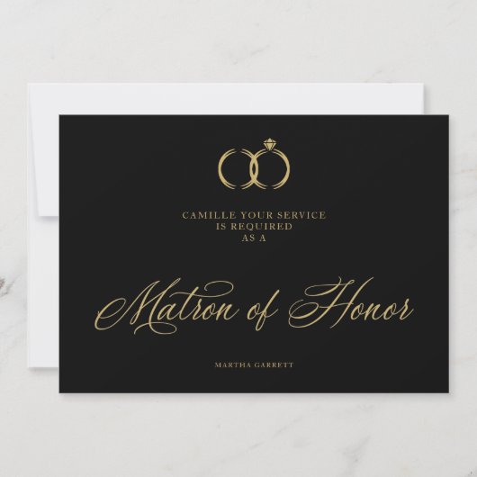 Minimalist Wedding Rings Matron of Honor Luxury  (Voorkant)