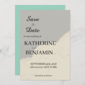 Minimalist Wedding Save The Date (Voorkant / Achterkant)