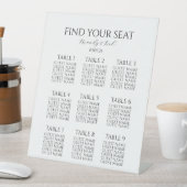 Minimalist Wedding Seating Chart | Custom Modern  Reclamebord Met Voetstuk (Insitu)