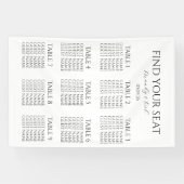 Minimalist Wedding Seating Chart | Custom Modern  Spandoek (Horizontaal)