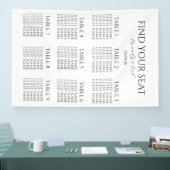 Minimalist Wedding Seating Chart | Custom Modern  Spandoek (Beurs)