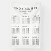 Minimalist Wedding Seating Chart | Custom Modern Spandoek (Verticaal)
