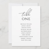 Minimalist Wedding Seating Chart | Elegant Simple  Kaart (Voorkant)