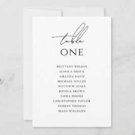 Minimalist Wedding Seating Chart | Elegant Simple  Kaart