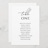 Minimalist Wedding Seating Chart | Elegant Simple  Kaart (Voorkant / Achterkant)