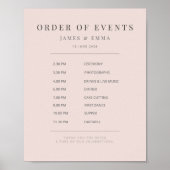 Minimalist Wedding Sign | Warm Blush Poster (Voorkant)