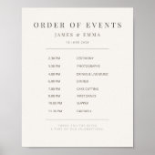 Minimalist Wedding Sign | Warm White Poster (Voorkant)