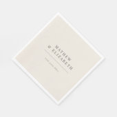 Minimalist Wedding Soft Beige Servet (Hoek)