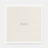 Minimalist Wedding Soft Beige Servet (Voorkant)