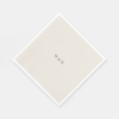 Minimalist Wedding Soft Beige Servet (Hoek)