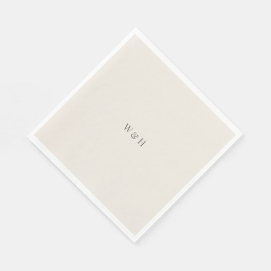 Minimalist Wedding Soft Beige Servet (Hoek)