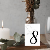 Minimalist Wedding Table Number Card Kaart