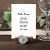 Minimalist Wedding Table Number Card Kaart