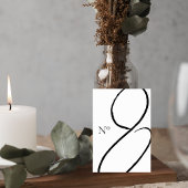 Minimalist Wedding Table Number Card Kaart