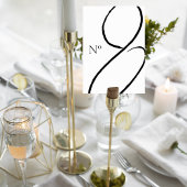 Minimalist Wedding Table Number Card Kaart