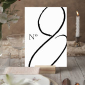 Minimalist Wedding Table Number Card Kaart