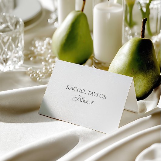 Minimalist Wedding Table Number Place Card Kaart