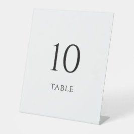 Minimalist Wedding Table Numbers Reclamebord Met Voetstuk
