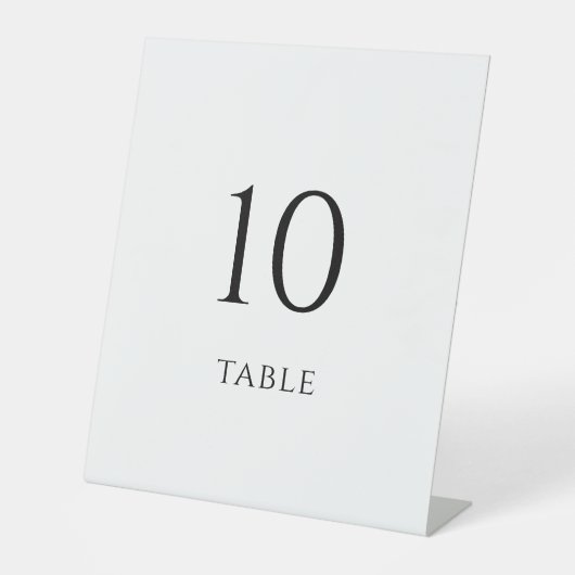 Minimalist Wedding Table Numbers Reclamebord Met Voetstuk (Voorkant)