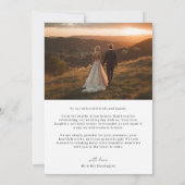Minimalist Wedding Thank You Card – Photo Template Bedankkaart (Achterkant)
