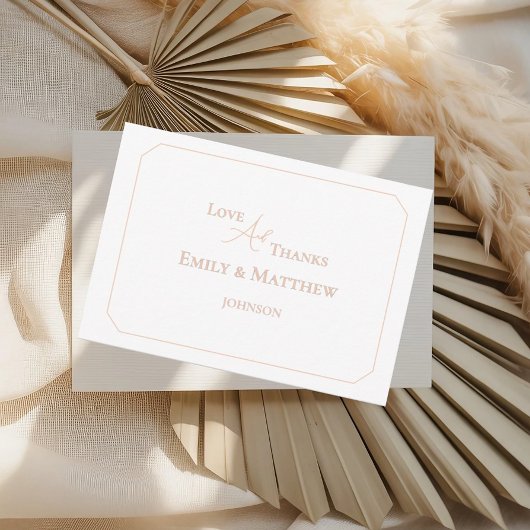 Minimalist Wedding Thank You Card With QR Code