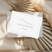 Minimalist Wedding Thank You Card With QR Code