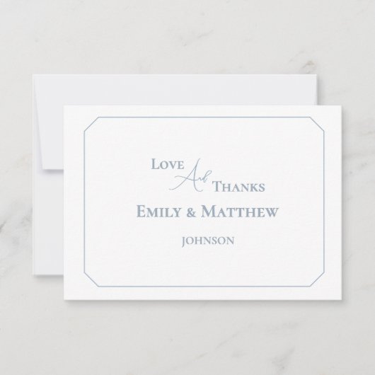 Minimalist Wedding Thank You Card With QR Code (Voorkant)