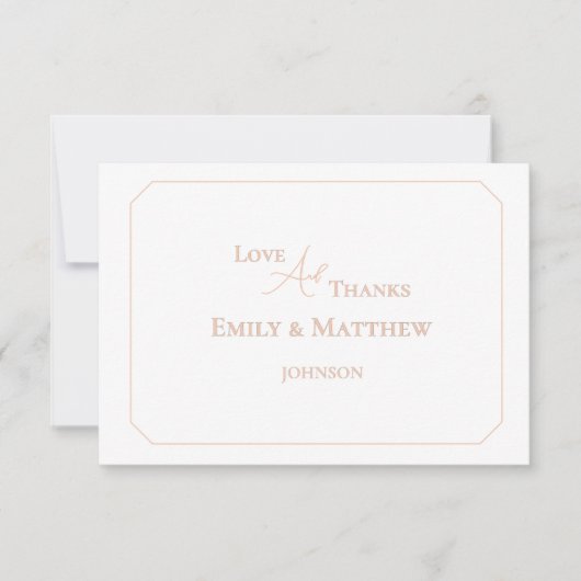 Minimalist Wedding Thank You Card With QR Code (Voorkant)