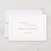 Minimalist Wedding Thank You Card With QR Code (Voorkant)