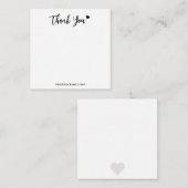 Minimalist Wedding Thank You Newlyweds Couple Notitiekaartje (Voorkant / Achterkant)