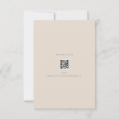 Minimalist Wedding Thank You Soft Latte Bedankkaart (Achterkant)