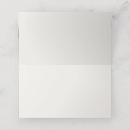 Minimalist Wedding | Warm White Plaatskaartje (Binnenkant ongevouwen)