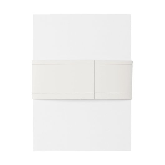 Minimalist Wedding | Warm White Uitnodigingen Wikkel (Achterkant Voorbeeld)