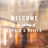 Minimalist Wedding Welcome Mirror/Glass Sticker (Vel 2)