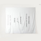 Minimalist Wedding Welcome Sign Backdrop Banner Wandkleed (Voorkant (horizontaal))