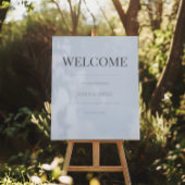 Minimalist Wedding Welcome Sign | Dusky Blue Poster