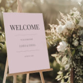 Minimalist Wedding Welcome Sign Dusky Rose Poster