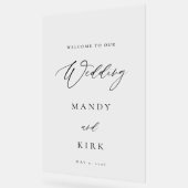Minimalist Wedding Welcome Sign Elegant Script  Acryl Bord (Hoek)
