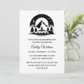 Minimalist Weekend Camping Bachelorette Party Kaart (Staand voorkant)