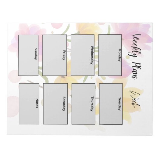 minimalist weekly plans notitieblok (Voorkant)