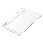 Minimalist Weekly Spending Tracker Notitieblok (Schuin)