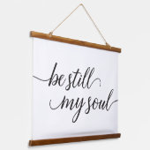 Minimalist Wees nog steeds mijn zielelelegant mode Hangend Wandkleed (Gebogen)