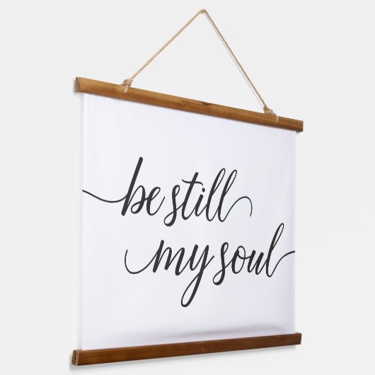 Minimalist Wees nog steeds mijn zielelelegant mode Hangend Wandkleed (Gebogen)