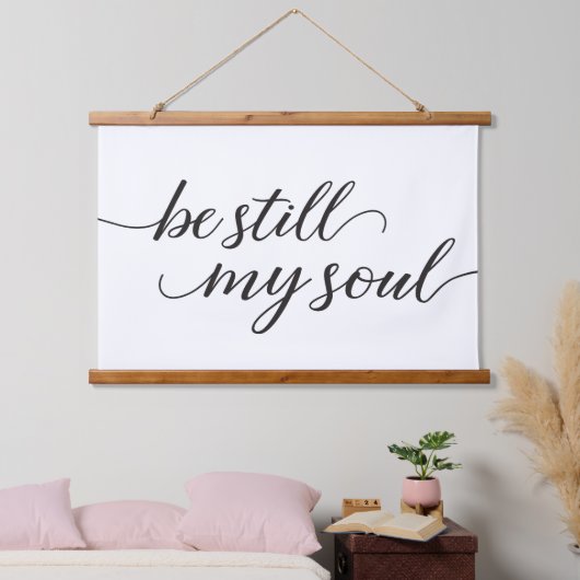 Minimalist Wees nog steeds mijn zielelelegant mode Hangend Wandkleed (Slaapkamer)