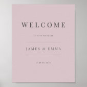 Minimalist Welcome Sign | Dusky Rose Poster (Voorkant)
