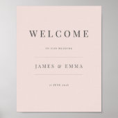 Minimalist Welcome Sign | Warm Blush Poster (Voorkant)