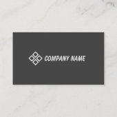 Minimalist White and Black Professional Business C Visitekaartje (Achterkant)